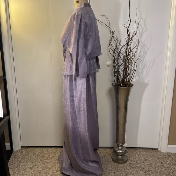 KM collections by Milla Bell lavender mother of the bride dress with jac… - Picture 5 of 9